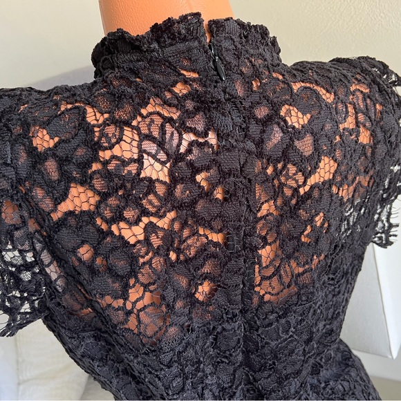 NWT White House Black Market Shirt Women Lace Sz 10 - Picture 8 of 11